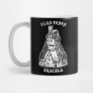 Vlad Tepes Dracula without color backgorund black Mug